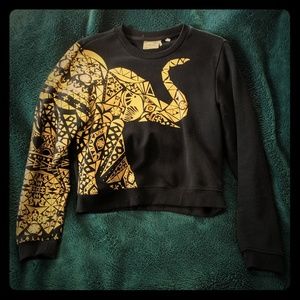 Metallic geoprint elephant sweatshirt